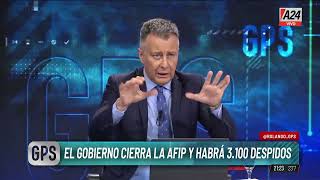 El gobierno cierra la AFIP y habrá 3100 despidos  GPS [upl. by Irme]