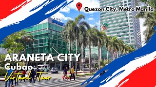 ARANETA CITY  Cubao Quezon City Metro Manila Virtual Tour  WALKING TOUR PINAS [upl. by Ehctav]