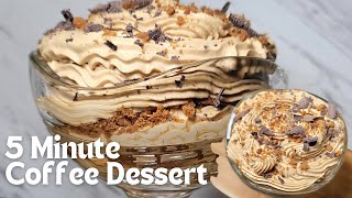 Coffee mousse dessert in 5 minutes Its so delicious that I make it every weekend [upl. by Neelia640]