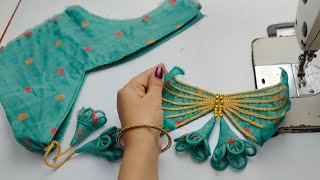 हर किसी को पसंद आएगा ये खूबसूरत ब्लाउज डिजाइन make to easy beautiful blouse design cutting stitching [upl. by Gurevich]