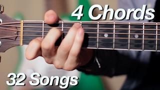 4 Chords 32 Songs on Acoustic Guitar [upl. by Amby]