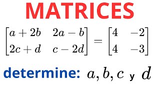 Igualdad de matrices con incógnitas matrices [upl. by Kcerb990]