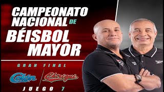 Colón vs Chiriquí  Juego 7 de la Serie Final del Béisbol Mayor 2024 [upl. by Eserehs]