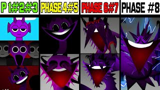 Phase 1 VS Phase 2 VS Phase 3 VS Phase 4 VS Phases 58 in Incredibox Sprunki [upl. by Aneral678]