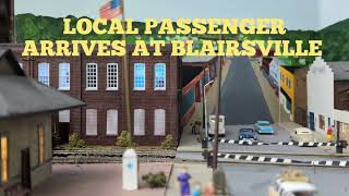 Local Passenger Arrives At Blairsville hoscale modeltrains prr [upl. by Lubow695]