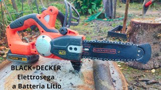 BLACKDECKER Motosega a batteria litio  Modello GKC1825L20QW  Recensione e test [upl. by Tai]