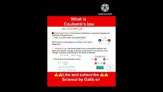 what is Coulomb’s law physics ncertphysics shortvideo [upl. by Ianaj223]