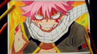 Dibujando a NATSU DRAGNEEL  Speed Drawing Natsu Dragneel  Fairy Tail Final Season [upl. by Nosrac]