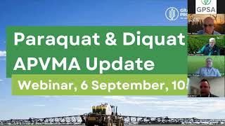 GPSA Paraquat amp Diquat APVMA Update Webinar 6 September 2024 [upl. by Irret104]