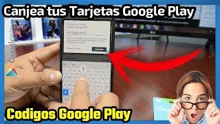 Como Canjear una 𝗧𝗔𝗥𝗝𝗘𝗧𝗔 𝗚𝗢𝗢𝗚𝗟𝗘 𝗣𝗟𝗔𝗬  Códigos de tarjetas Google Play 📲🖥️ [upl. by Ahsien]