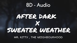 After Dark x Sweater Weather Lyrics 8D  Audio [upl. by Sutherland621]