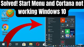 Solved Start Menu and Cortana not working Windows 10  how to solve critical error in windows 10 [upl. by Garvy]