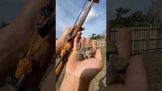 Stone Bamboo Slingshot handmade diy shortvideo [upl. by Elbas]