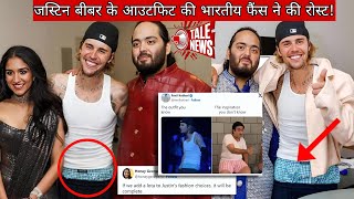 Justin Biebers HILARIOUS Indian Outfit Roasted Online by Fans [upl. by Meibers]