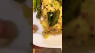 Snack time Homely meals series 2 indianfood homemade foodiesofinstagram vegan dhokla shorts [upl. by Annhej]