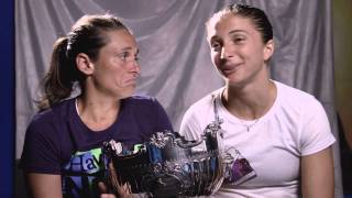 Sara Errani and Roberta Vinci interview final  2014 Australian Open [upl. by Caldeira]