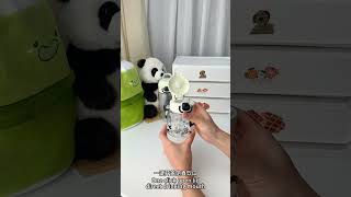 Eco Friendly Cartoon Panda Tritan Wholesale Plastic Water Bottle With Handle D2440 [upl. by Aisayt528]