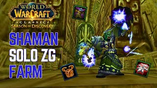 Shaman Solo ZG Farm  Onepull Crocs amp Tigers  Gold Rep Bijous Coins Dolls [upl. by Sardse]