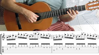 Eugenes Trick Bag  Crossroads  Classical Guitar Part with Tabs [upl. by Warila]