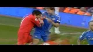 Luis Suarez bites AGAIN CLOSE UP VIDEO  Suarez bites Chelseas Branislav Ivanovic [upl. by Siffre197]