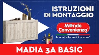 Istruzioni di montaggio Madia 3A Basic  MONDO CONVENIENZA [upl. by Ahtamas]