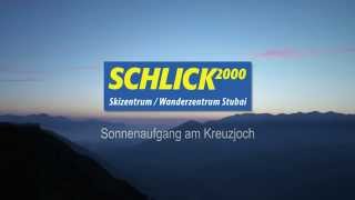 Sonnenaufgang am Kreuzjoch  Schlick 2000 im Stubaital [upl. by Yuh]