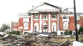 Tornado damages houses buildings in Hattiesburg [upl. by Cohleen291]