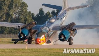 A26 Invader Nose Gear Collapse On Landing [upl. by Orozco]