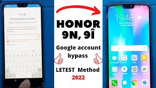 Honor 9N LLDAL20 FRP Google account bypass without pc  Honor 9i frp unlock [upl. by Irrot575]