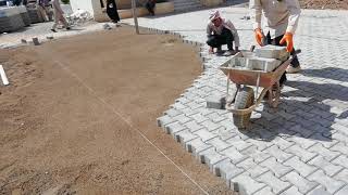 How to install interlock pavers in a walkway [upl. by Neuberger728]