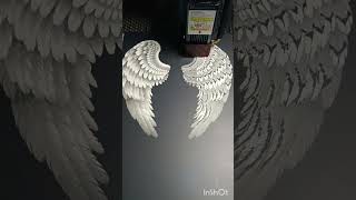 Angel wings 😇🪽 laser angel wings laser engraving [upl. by Halyahs]