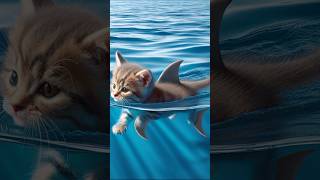 Sea Cat 🧜‍♀️ 🐱 🦈 cat kitte cuteanimal [upl. by Dowzall]