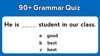 Grammar Quiz।90 English Grammar Questions। English Grammar Test [upl. by Hale]