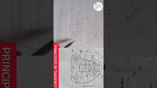 HOW TO DRAW TANGENTS OF CIRCLES AND LINES USING PRINCIPLES OF TANGENCY engineeringdrawing PULLEYS [upl. by Duma]