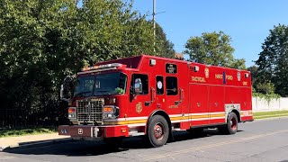 Hartford Fire Department Tac 1 responding with heavy Q2b [upl. by Yssej]