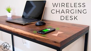 How to Make a Desk with Hidden Wireless Charging [upl. by Lavella]