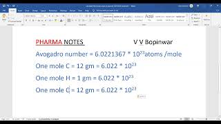 Avogadro Number  FDA Post Syllabus  Analytical Chemist amp Technical Assistant  Chemistry Class [upl. by Tibbitts]