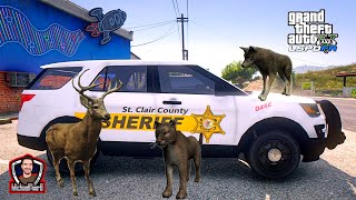 Animals everywhere  St Clair County Sheriff  GTAV  LSPDFR [upl. by Stavro]