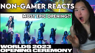 Worlds 2023 Finals Opening Ceremony  LEAGUE OF LEGENDS  NewJeans HEARTSTEEL amp More  REACTION [upl. by Anilocin]