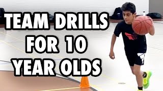 BEST Basketball Drills For 10 Year Old Basketball Teams [upl. by Assyl]