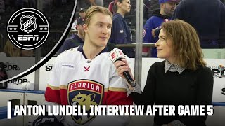 Anton Lundell talks ‘unreal’ feeling after scoring Game 5 winning goal  NHL on ESPN [upl. by Anierdna]