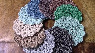 Haken  tutorial 338 Onderzetters met minibolletjes [upl. by Htesil146]