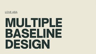 Whats Multiple Baseline Design in single subject experimental designs in ABA PreparingBCBA exam [upl. by Imelida485]