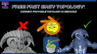 BLENDER TUTORIAL  CORRECT ANY TOPOLOGY EASY IN MINUTES [upl. by Egbert630]