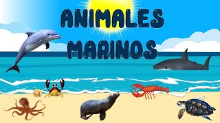 Animales Marinos para niños  Sonidos de animales  Videos educativos  LeoFunTv [upl. by Yila]