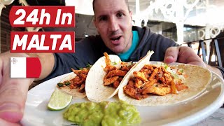 24 Hours FOOD TOUR Of VALLETTA  Street Food In Malta [upl. by Yatnod]