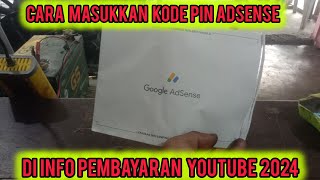 CARA MASUKAN KODE PIN ADSENSE YOUTUBE 2024 [upl. by Annora]