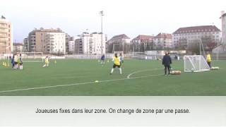 Situation 3 contre 2 et 2 contre 1  Stéphanie TROGNON  Pôle espoir de Starsbourg [upl. by Eetnahs]