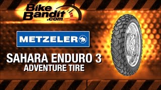 Metzeler Sahara Enduro 3 Motorcycle Tire at BikeBanditcom [upl. by Purpura45]