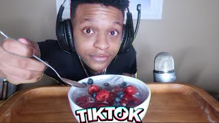 ASMR EATING  NATURES CEREAL TIKTOK VIRAL FOODS  MUKBANG [upl. by Nahtan]